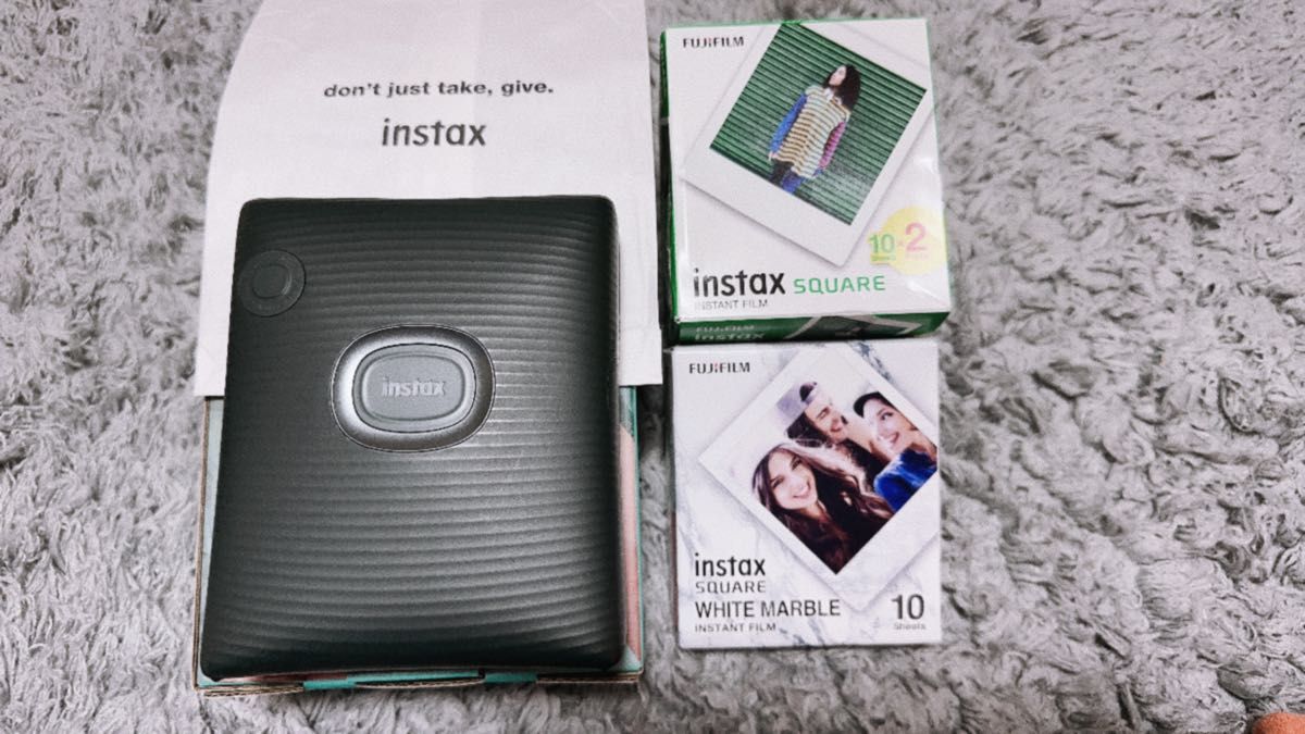 富士フイルム INSTAX SQUARE Link INS SQ LINK GREEN  インスタントフイルムのセット