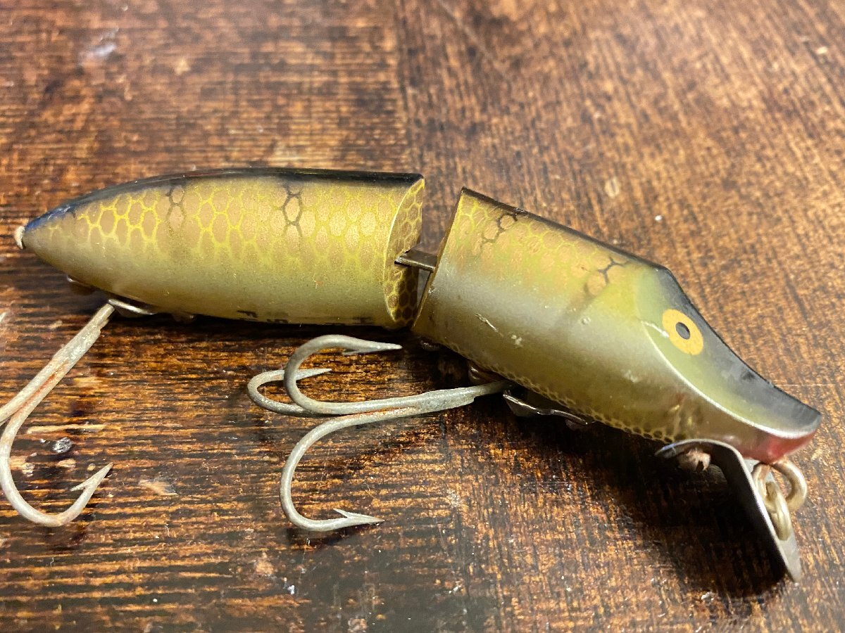 50s Heddon JOINT RIVER RUNT FLOATER 美品!! 1950年代 へドン ジョイントリバーラント フローティング 金目 L 希少ルアー オールドルアーの画像3