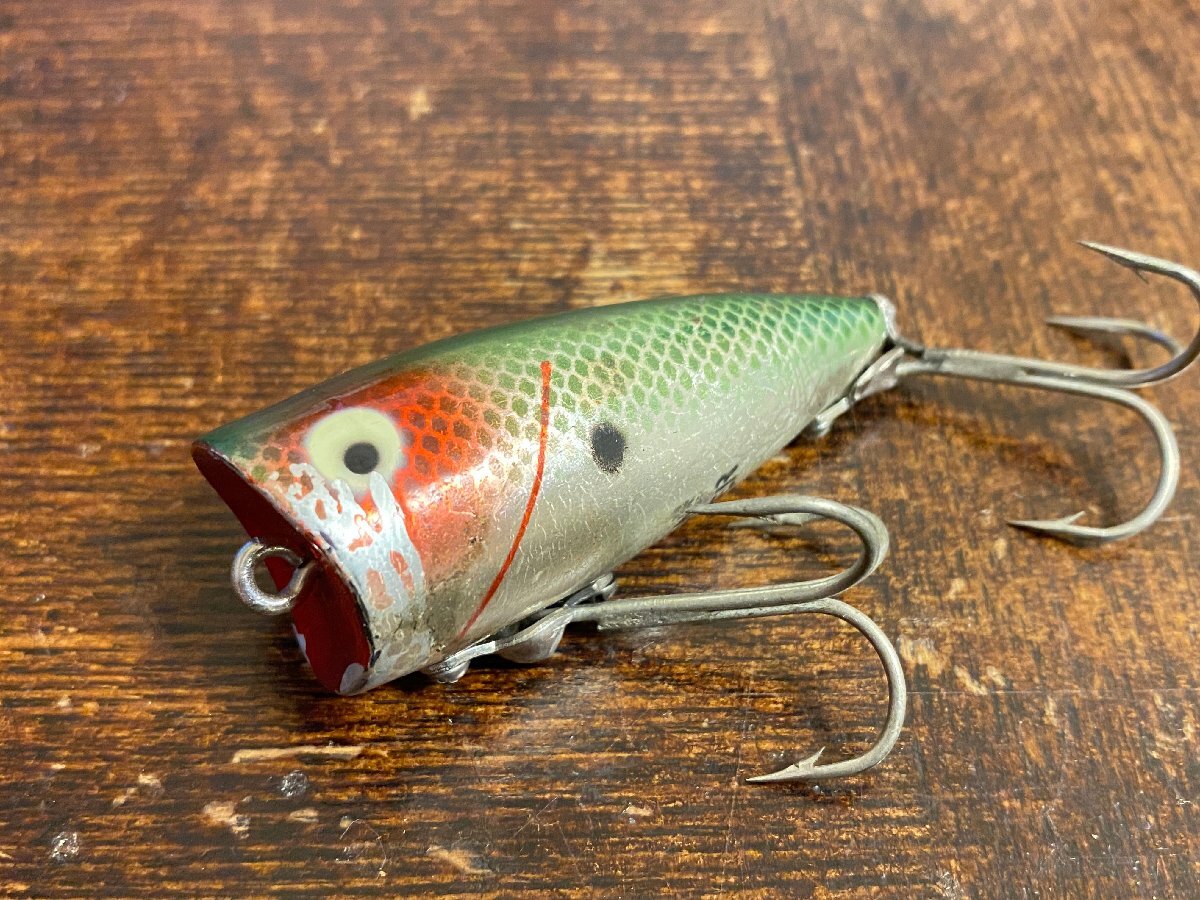 70s Heddon BABY CHUGGER rare!! 1970 period Old . Don baby tea ga- Junior s Pooh k plating rare blow . eyes neck crack Old lure 