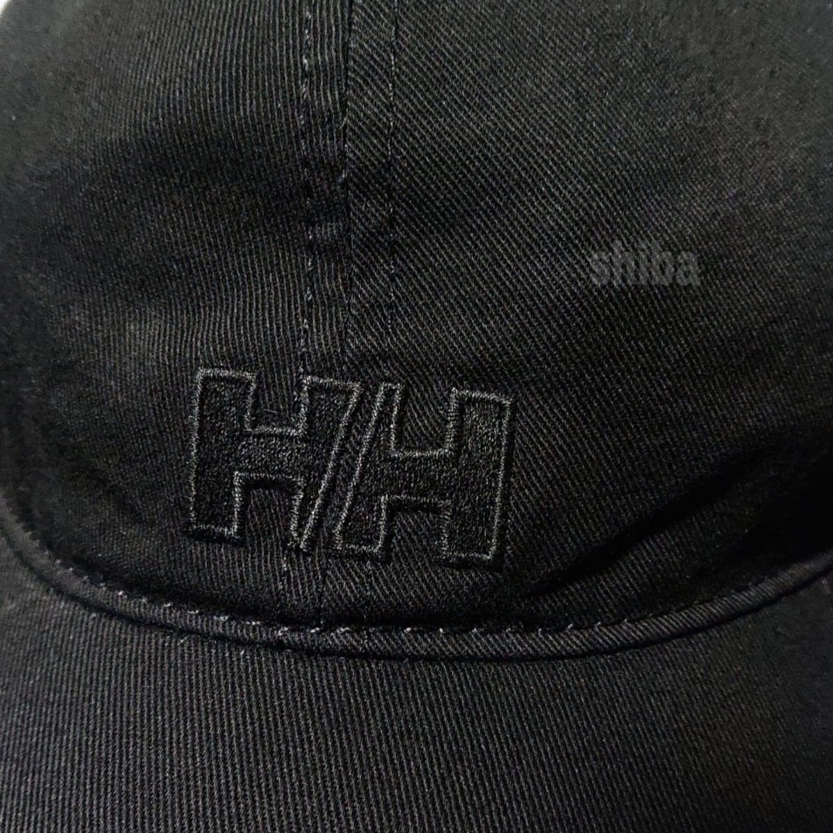 HELLY HANSEN ヘリーハンセン ロゴ キャップ ハット 帽子 黒 ブラック コットン ユニセックス フリーサイズ_画像2