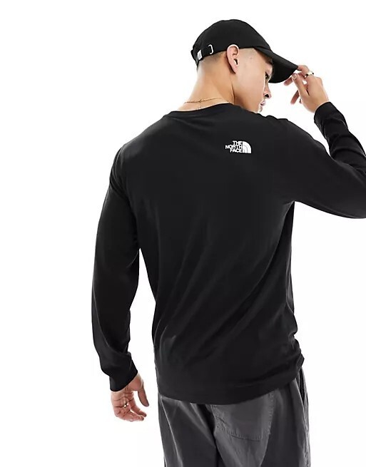 THE NORTH FACE ノースフェイス シンプル ドーム 長袖 ロンT ロング tシャツ ブラック 黒 ホワイト 白 海外Lの画像6