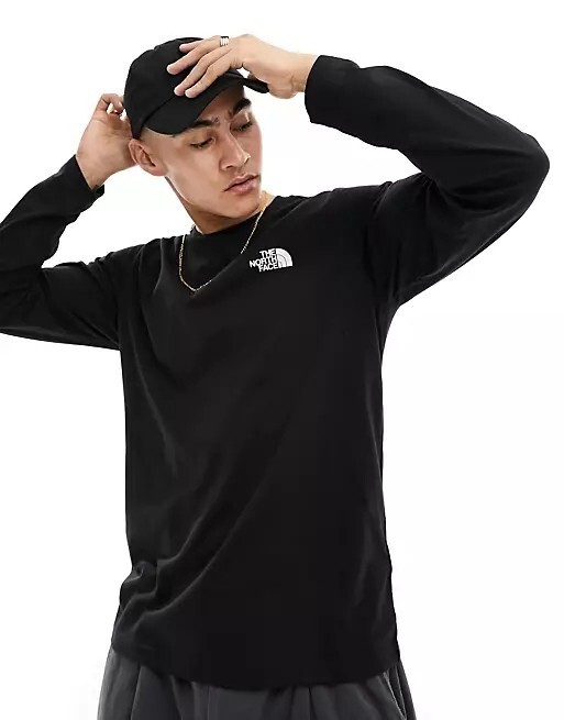 THE NORTH FACE ノースフェイス シンプル ドーム 長袖 ロンT ロング tシャツ ブラック 黒 ホワイト 白 海外Mの画像5