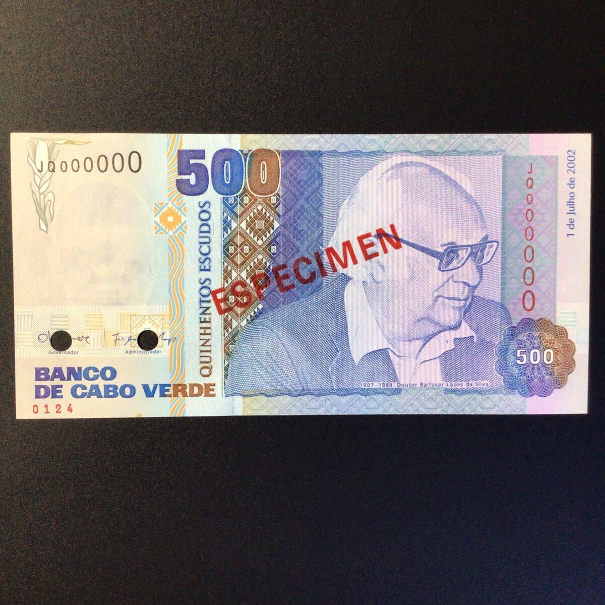 World Paper Money CAPE VERDE 500 Escudos【2002】〔ESPECIMEN〕の画像1