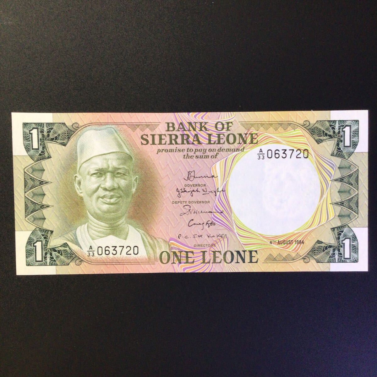 World Paper Money SIERRA LEONE 1 Leone【1984】の画像1