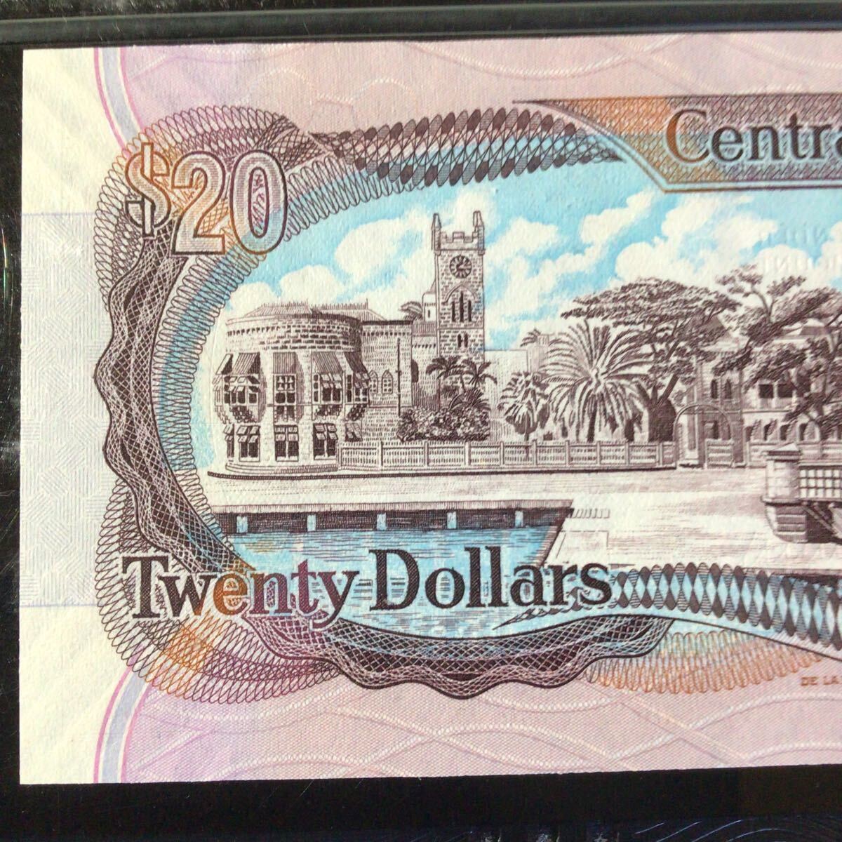 World Banknote Grading BARBADOS《Central Bank》20 Dollars【2007】『PMG Grading Gem Uncirculated 66 EPQ』_画像6