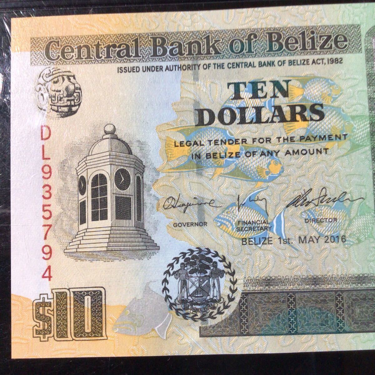 World Banknote Grading BELIZE《Central Bank》10 Dollars【2016】『PMG Grading Gem Uncirculated 66 EPQ』_画像4
