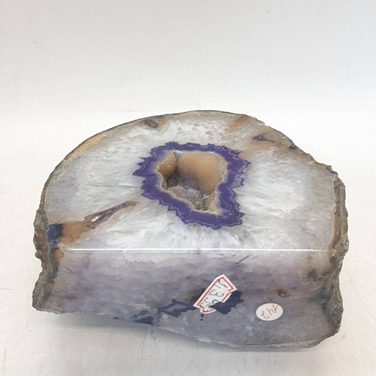 n73【1円～】 天然石 水晶 ジオード 原石 置物 コレクション パワーストーン 瑪瑙 メノウ 約3.4kg 現状品 _画像2