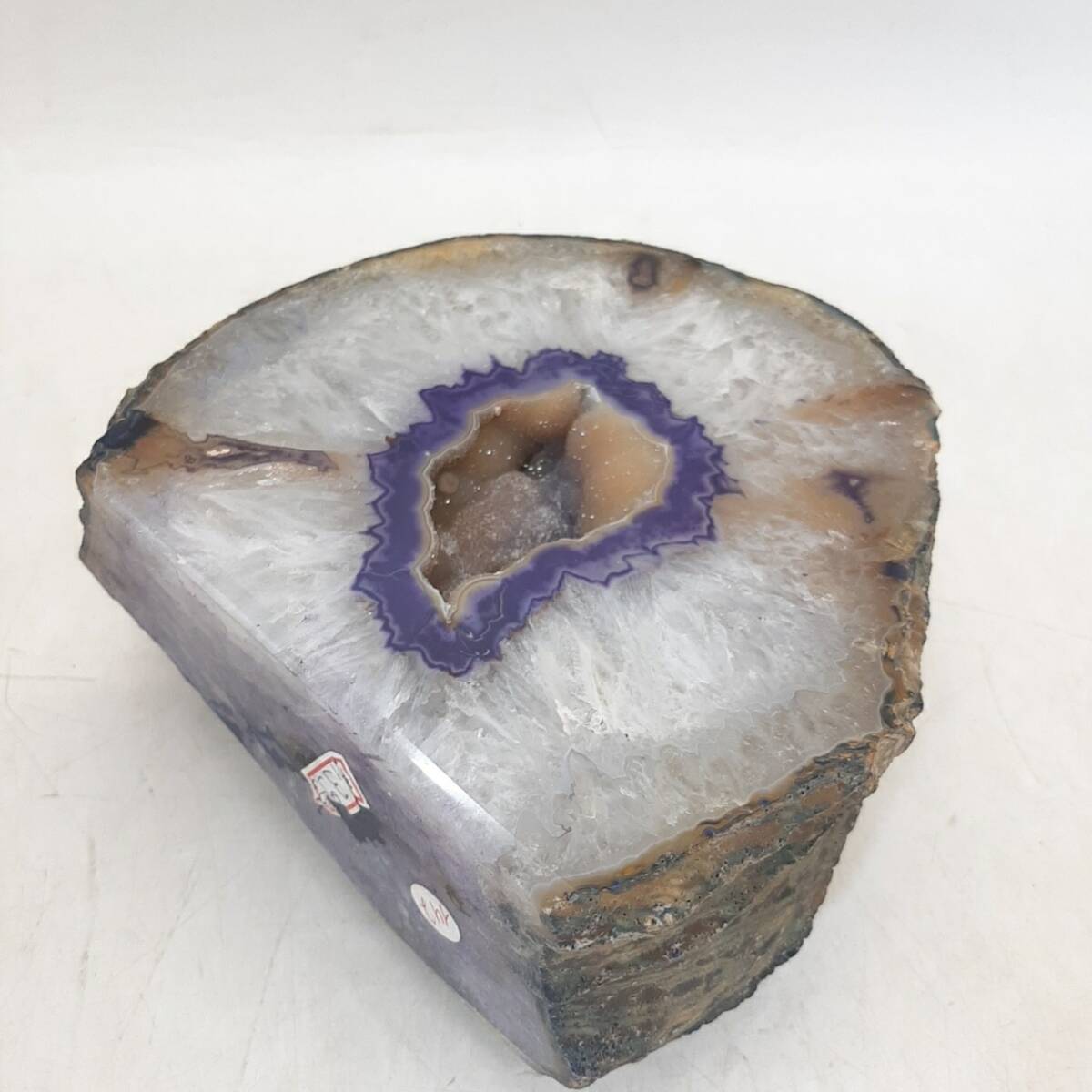 n73【1円～】 天然石 水晶 ジオード 原石 置物 コレクション パワーストーン 瑪瑙 メノウ 約3.4kg 現状品 _画像1