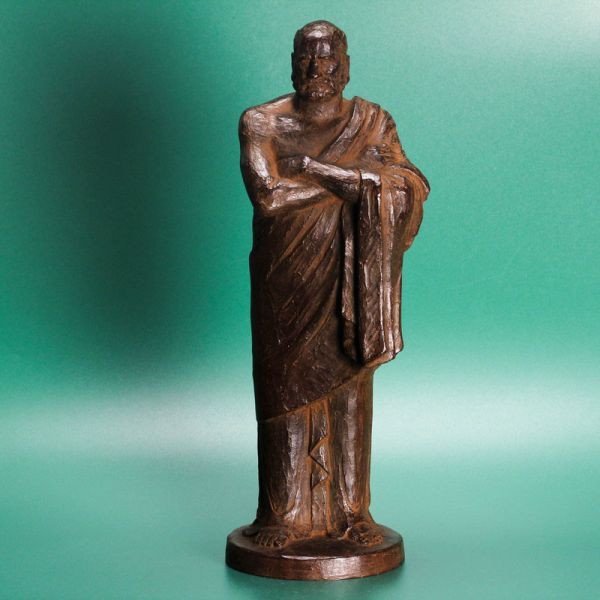 雨宮治郎 ブロンズ彫刻像『達磨』高さ31cm 雨宮敬子鑑題箱 本物保証の画像2