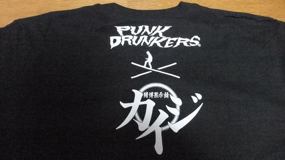 未使用 賭博黙示録 カイジ ざわざわ コラボ Tシャツ XXL 黒 パンクドランカーズ punkdrunkers 賭け ギャンブル アニメ 漫画 映画 3L 2XL_画像7