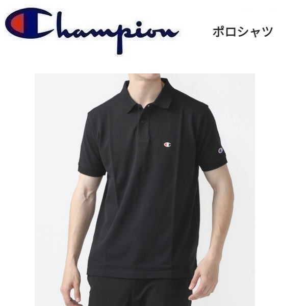 Champion チャンピオン ポロシャツ ブラック 3L　C3-Z358L　メンズ　キングサイズ　ポロシャツ_画像3