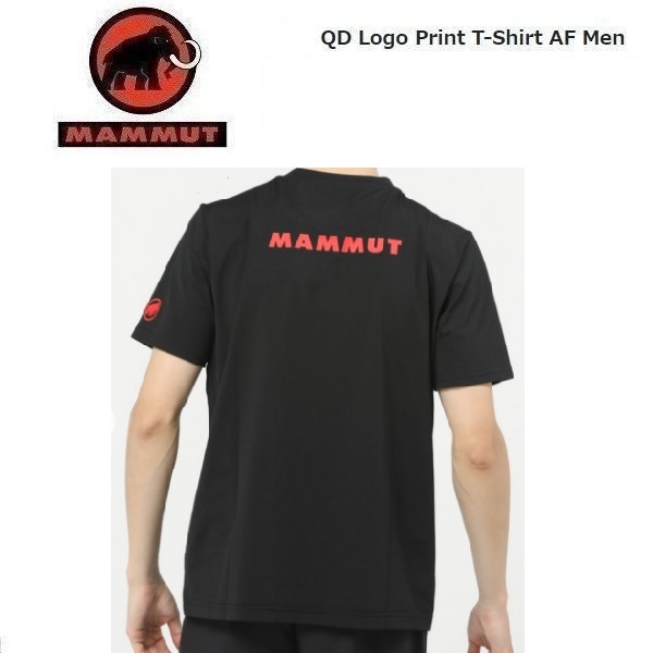  MAMMUT マムート QDロゴプリントTシャツ ブラック3 海外L(日本XL相当) 1017-02012　メンズ　アウトドア