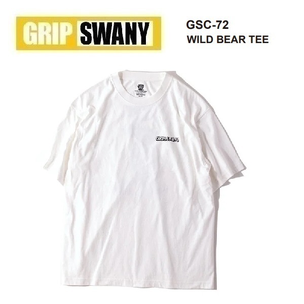 GRIP SWANY グリップスワニー ワイルドベアＴシャツ ホワイト M　GSC-72　メンズ　アウトドア　キャンプ_画像2