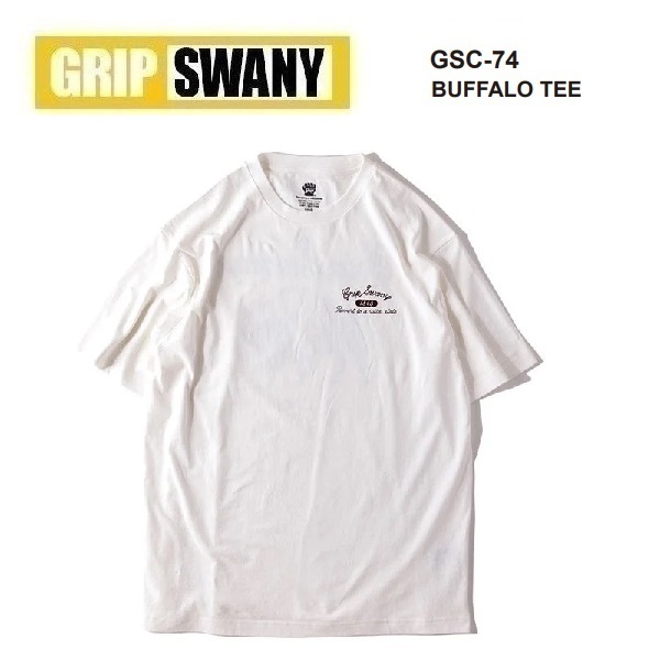 GRIP SWANY グリップスワニー バッファローＴシャツ ホワイト M　GSC-74　メンズ　アウトドア　キャンプ_画像2