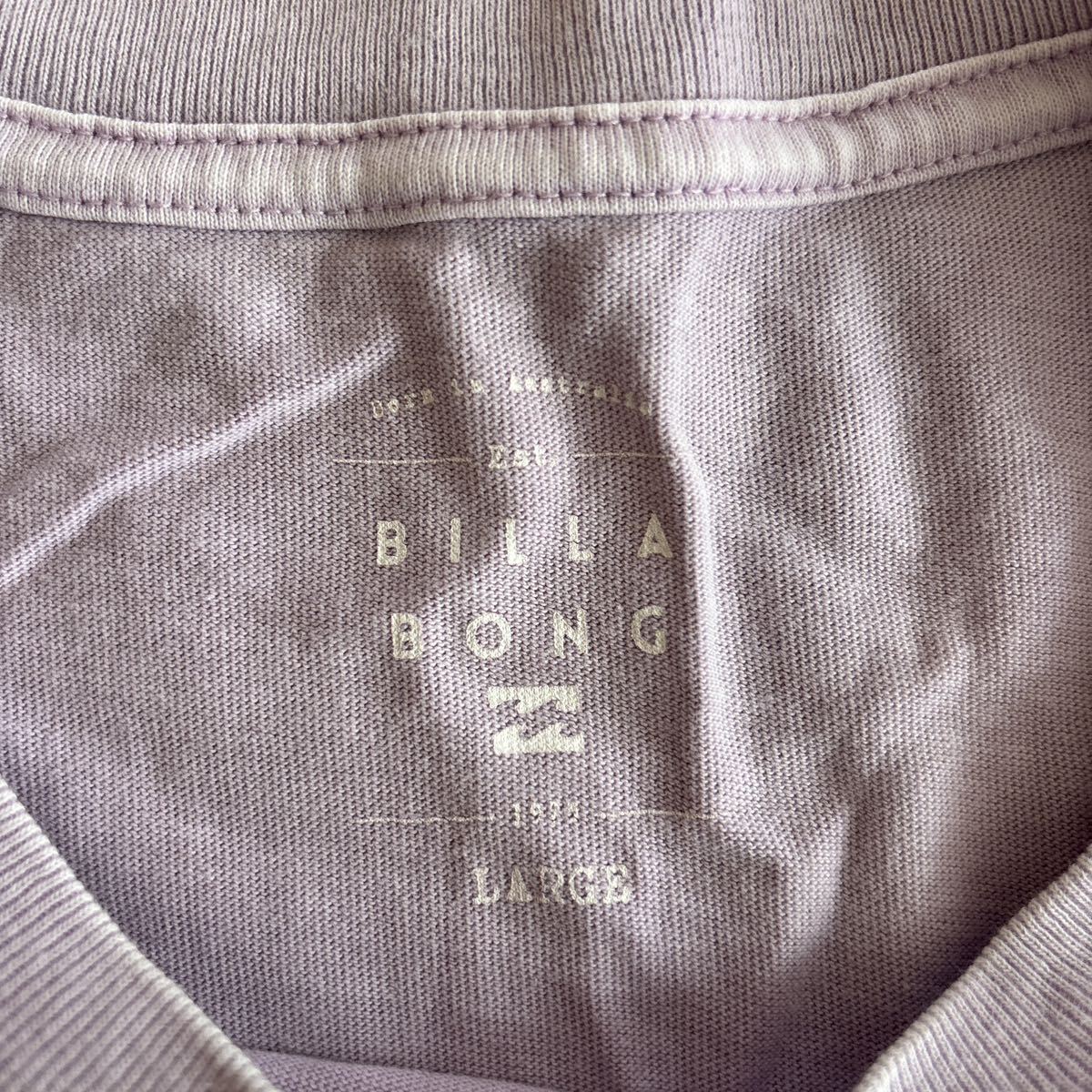 ビラボン BILLABONG 半袖 Tシャツ バックロゴ LARGE パープルの画像5