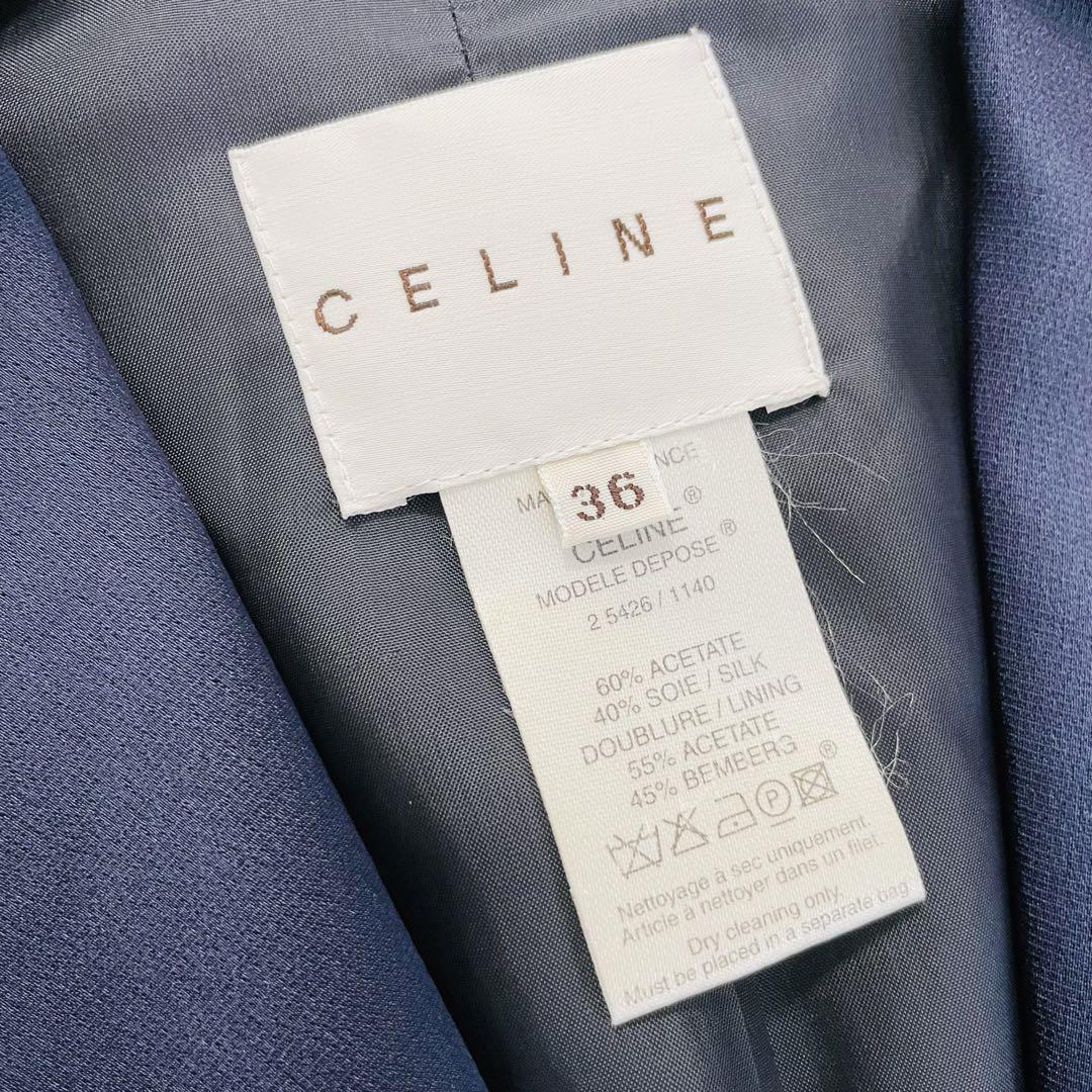 セリーヌ CELINE テーラードジャケット シルクの画像6