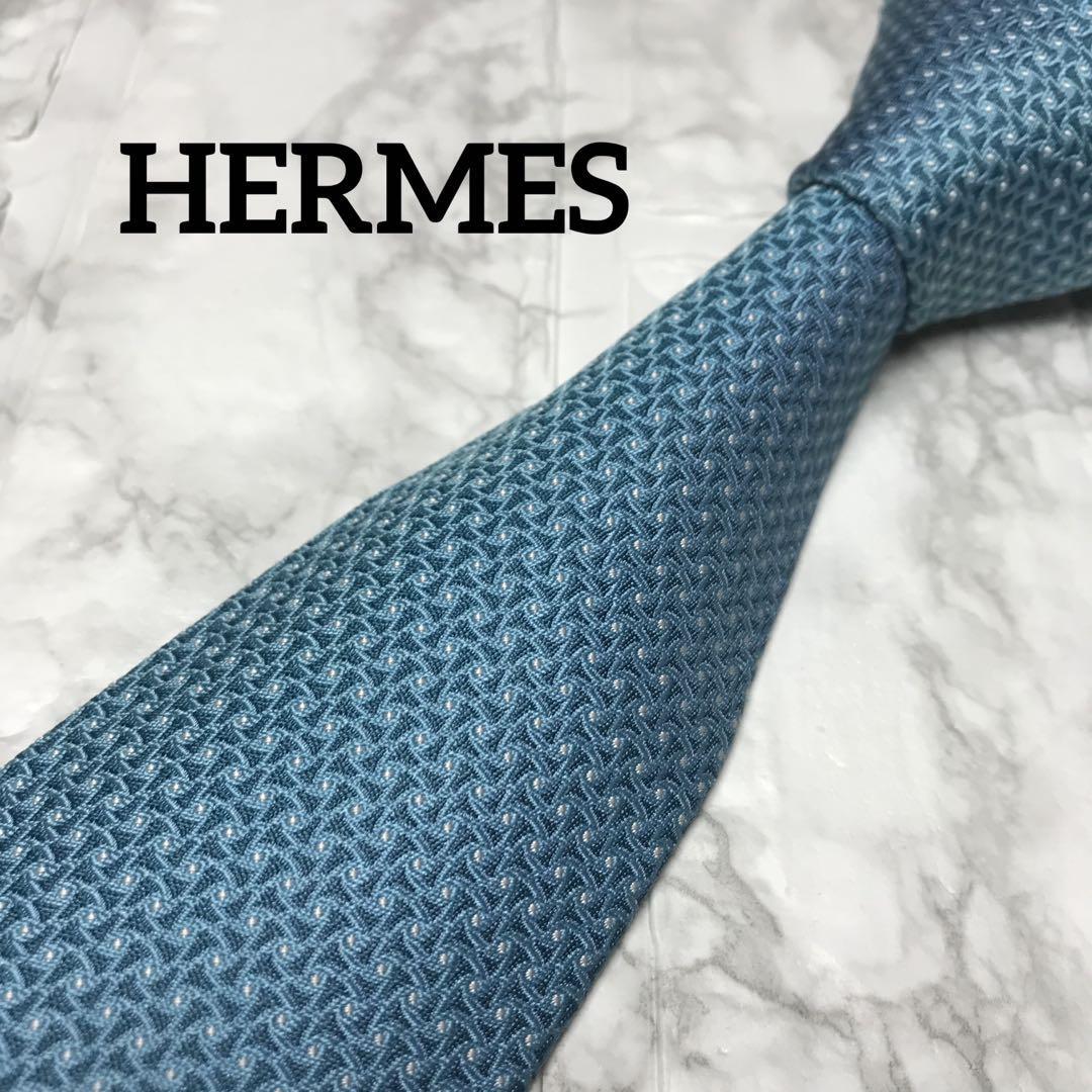 HERMES Hermes галстук H рисунок solid Thai 