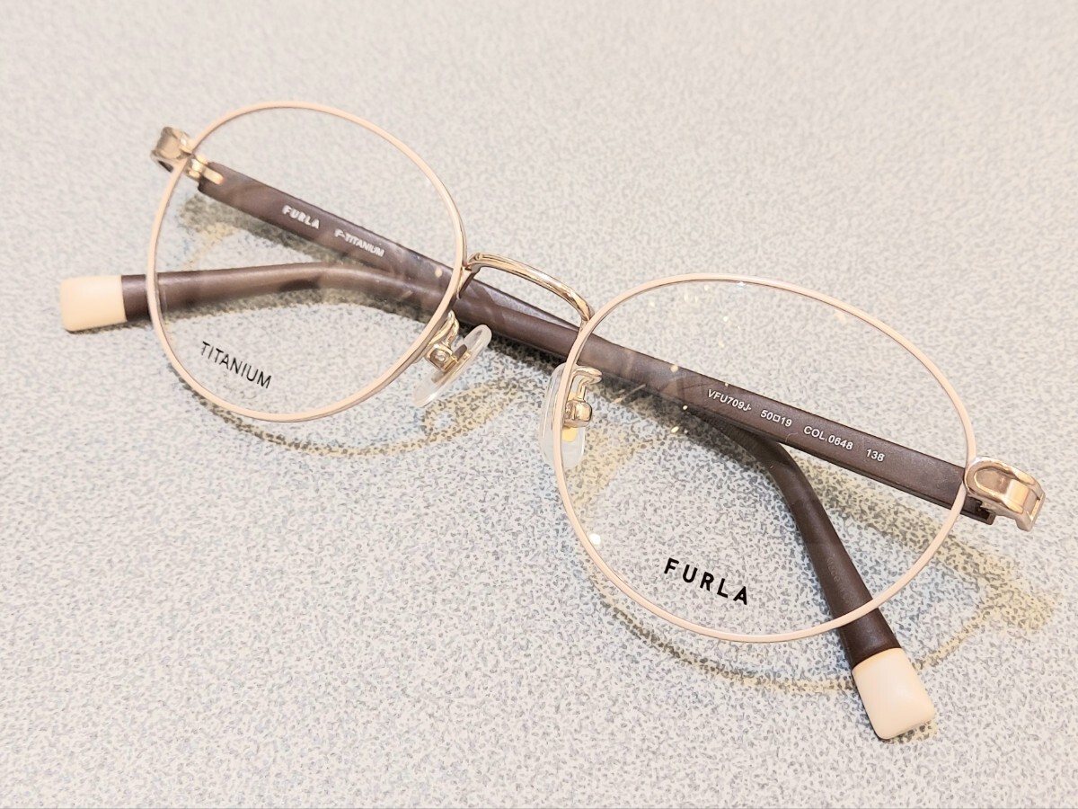 新品　FURLA　フルラ　ブランド　眼鏡　メガネ　フルリム　ボストン　可愛い　チタン　軽い_画像5