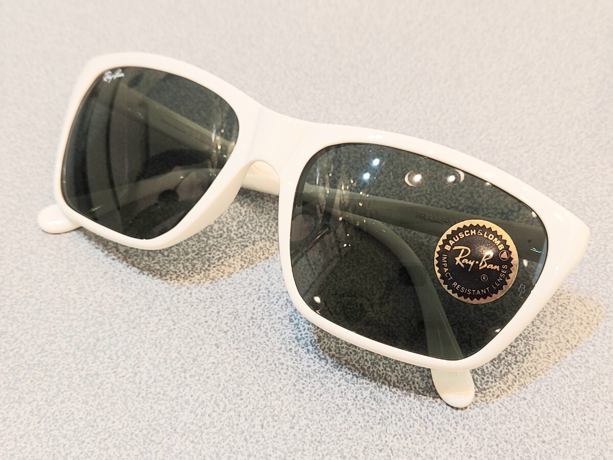 新品 Ray・Ban レイバン ブランド サングラス 紫外線カット UVカット レア ボシュロムジャパン 白 ホワイト かっこいいの画像1