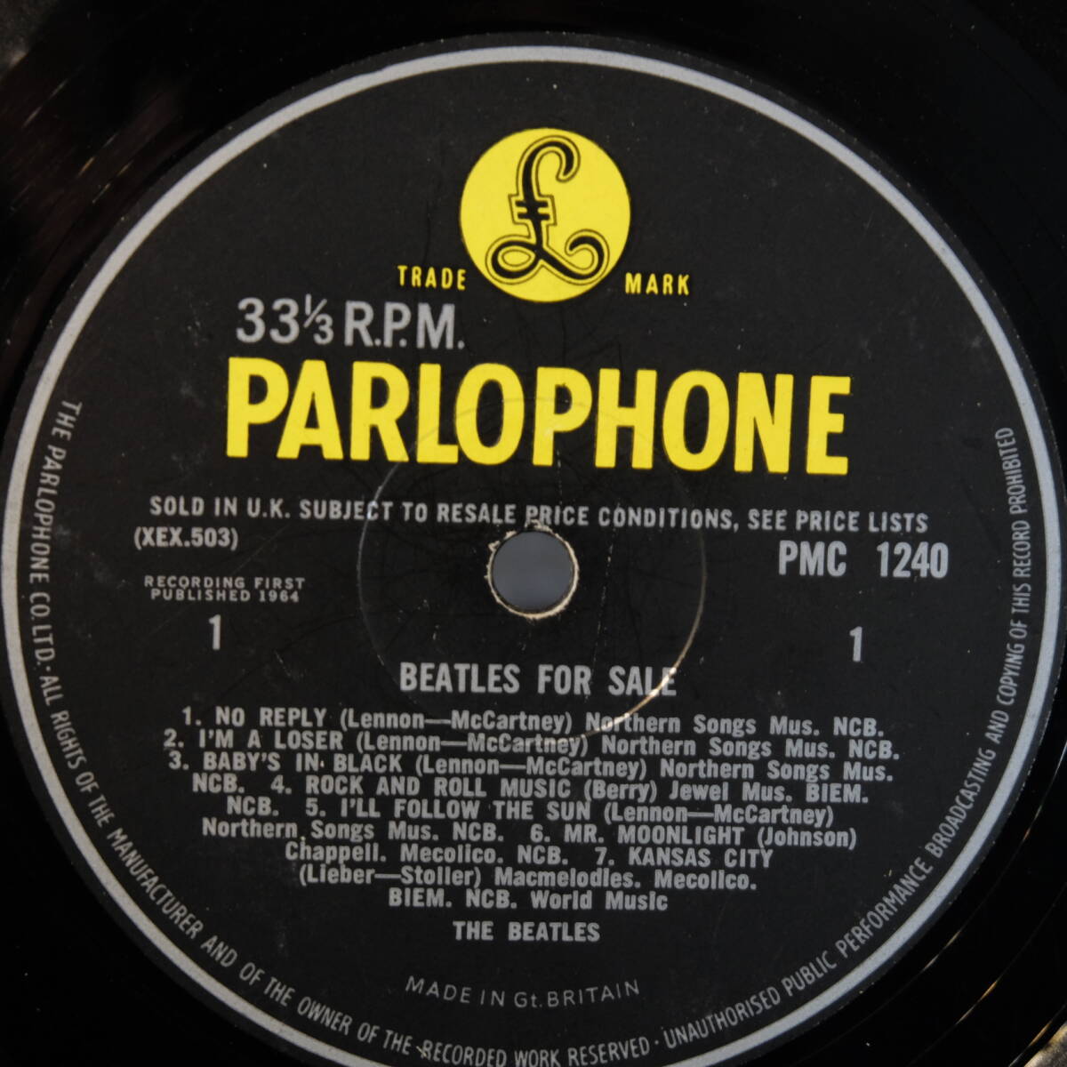 Parlophone【 PMC1240 : For Sale 】-3N / The Beatlesの画像5