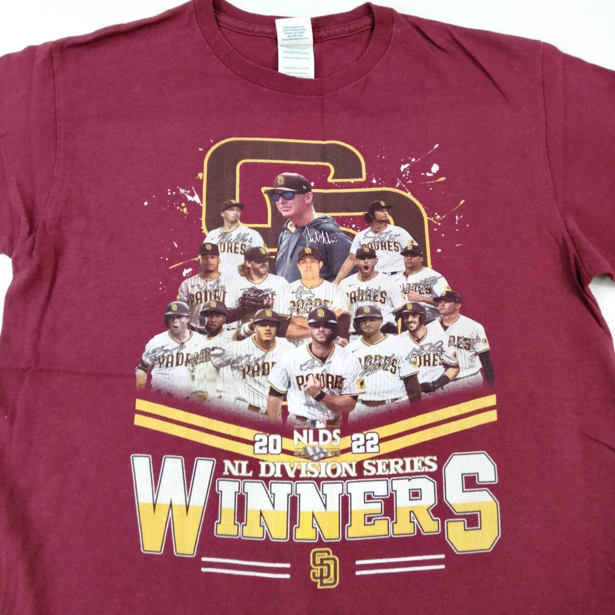 レア！MLB サンディエゴ パドレス PADRES 2022 NLDS 優勝 Tシャツ ロゴ入り アメリカ 野球 メジャーリーグ ダルビッシュ Mの画像5