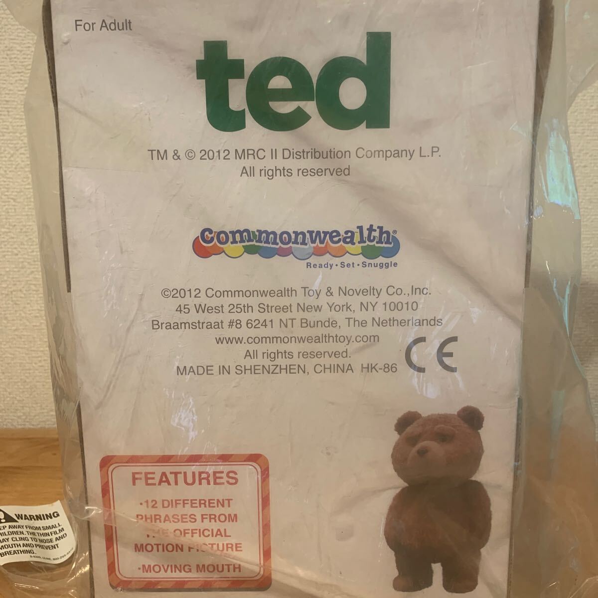 現状品 Ted テッド ぬいぐるみ 縦40cmの画像10