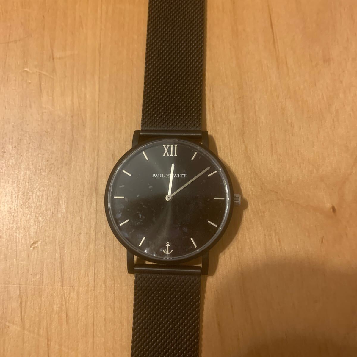 PAUL HEWITTポールヒューイット腕時計 ブラック 箱なし ネコポス送料230円の画像4