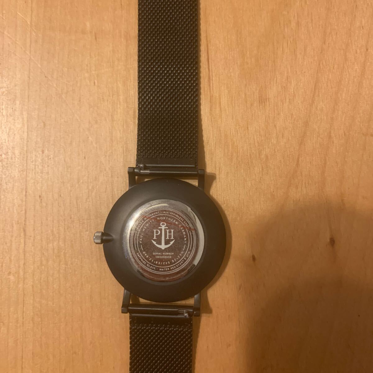 PAUL HEWITTポールヒューイット腕時計 ブラック 箱なし ネコポス送料230円の画像3