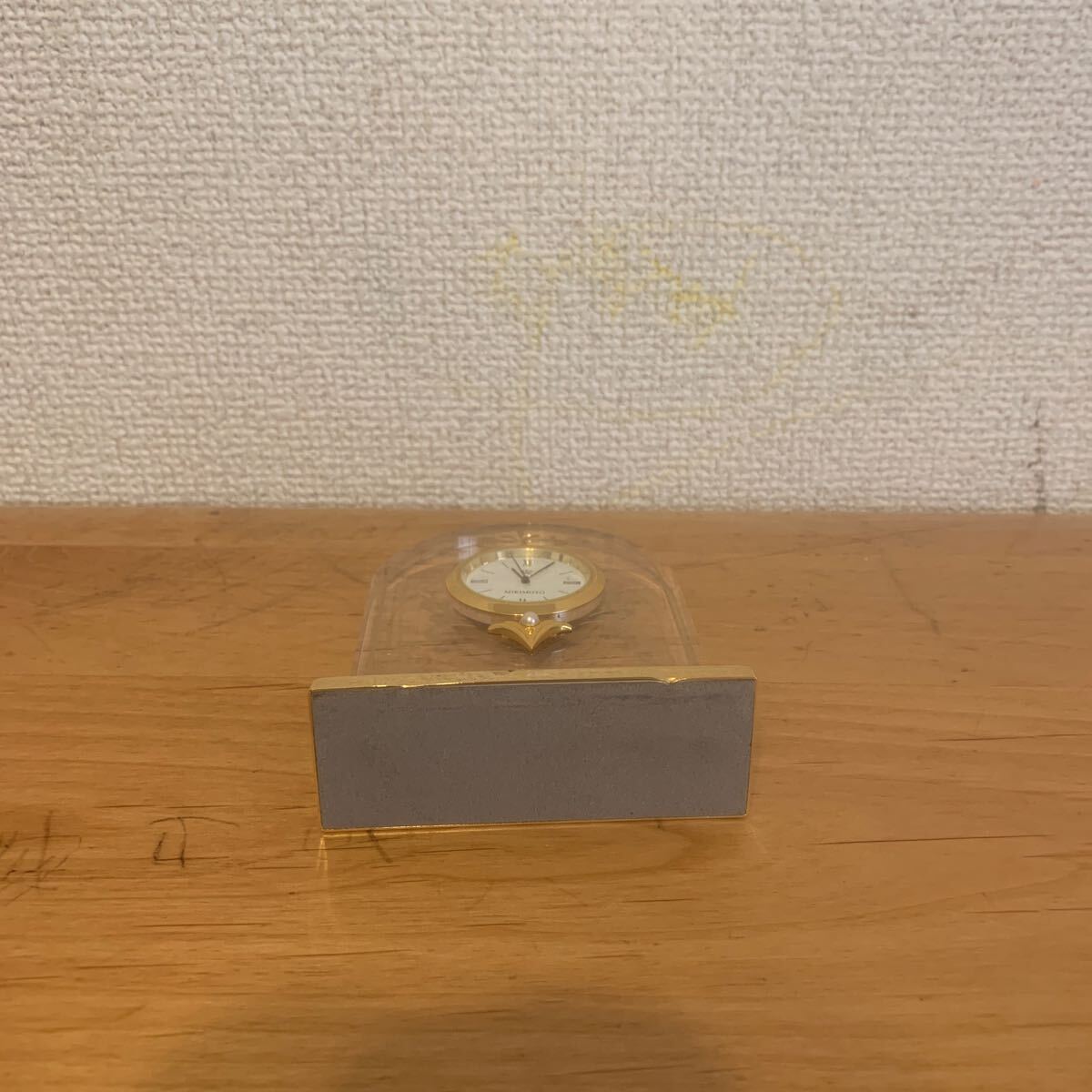 MIKIMOTO ミキモト 置時計 アンティーク パール ゴールド_画像8