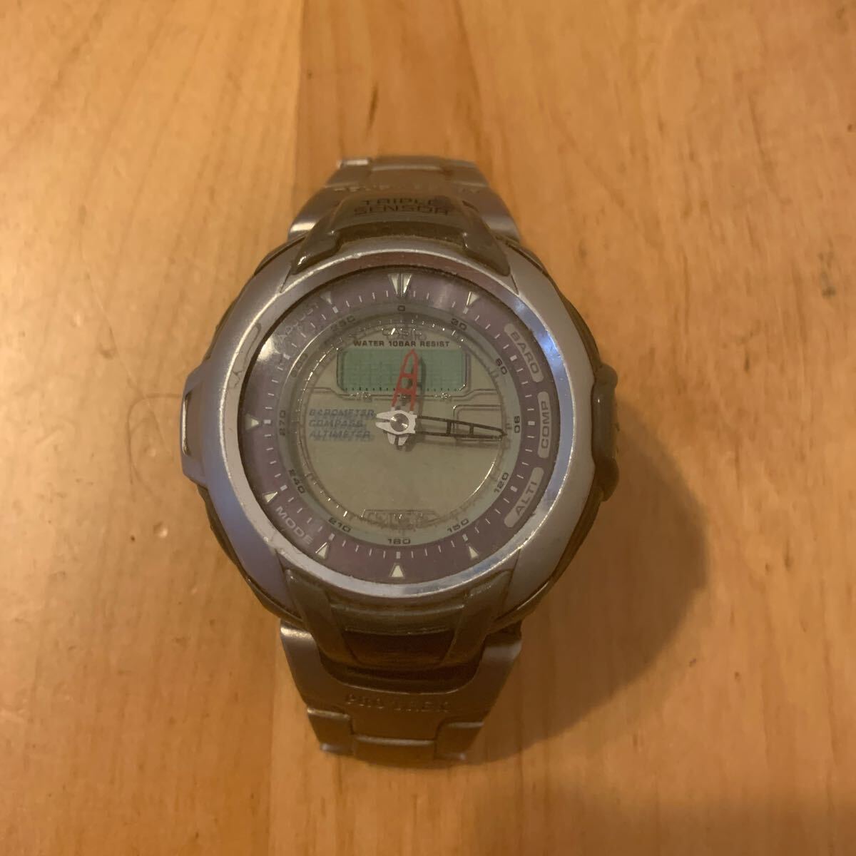 CASIO カシオ PRO TREK 腕時計 PRG-60TJ タフソーラー シルバー メンズ ネコポス送料230円_画像1
