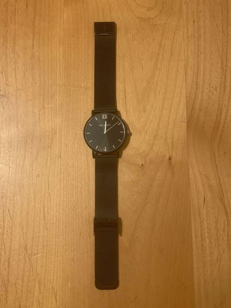 PAUL HEWITTポールヒューイット腕時計 ブラック 箱なし ネコポス送料230円の画像1