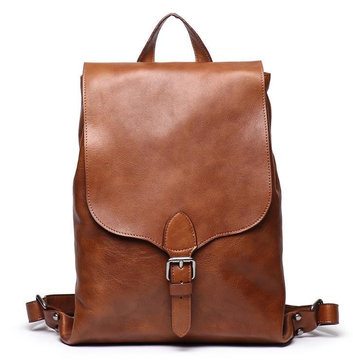  new arrival * high capacity * rucksack men's leather backpack retro rucksack outdoor commuting going to school casual combined use ti bag original leather 