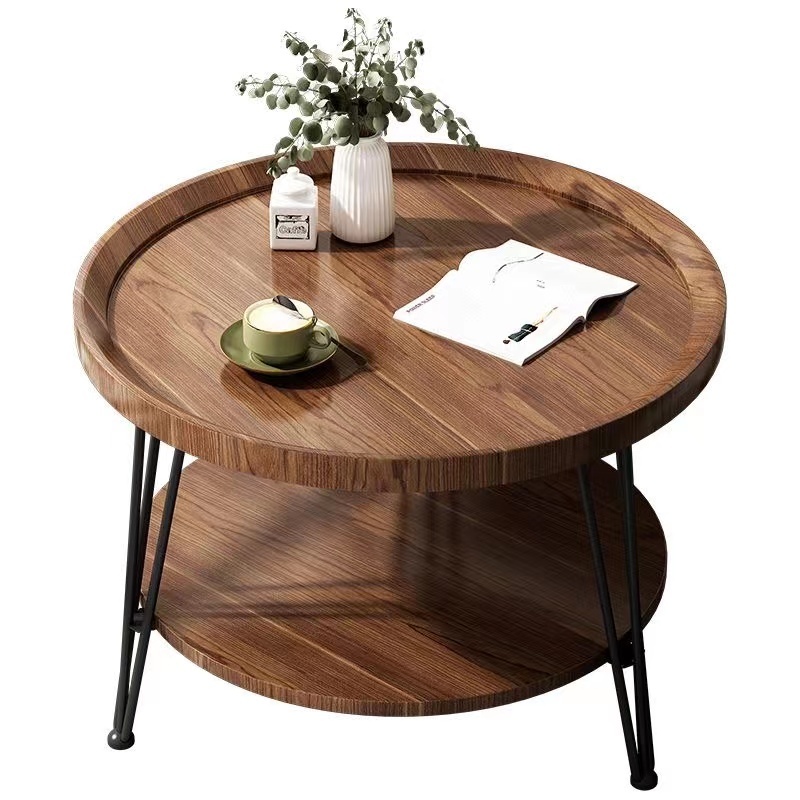高級感満載！新入荷★家具★サイドテーブル 丸形 ナイトテーブル リビング 北欧 木製 コーヒーテーブル 贅沢の画像2