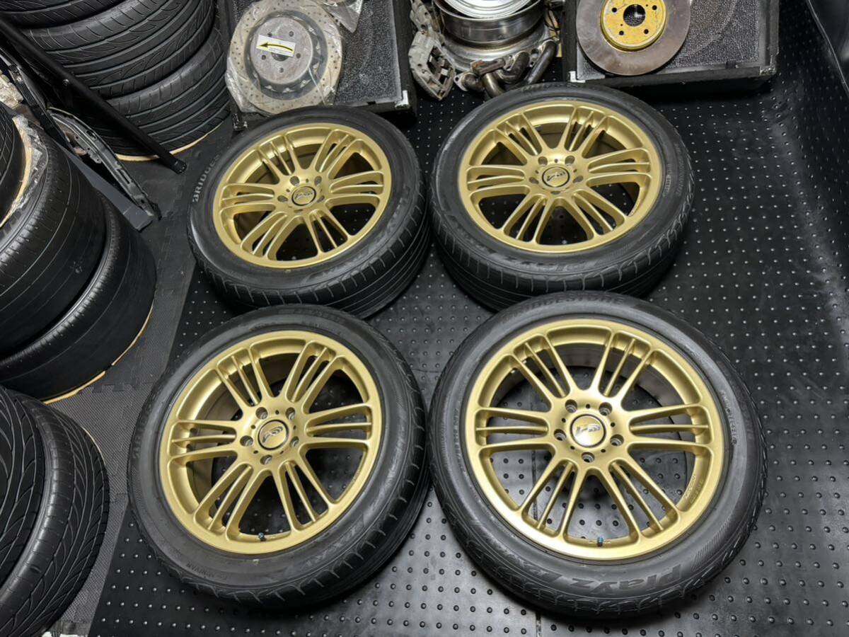 レイズ ベルサス フィレッチェ ゴールド 18インチ 7.5J＋52 PCD114.3 5穴 希少 軽量 225/50R18_画像1