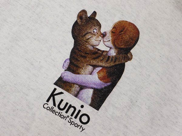 KUNIO COLLECTION SPORTY クニオコレクション 両面プリント スウェット トレーナー 正規品 犬 イヌ ネコ 切り替え KUNIO SATOの画像5