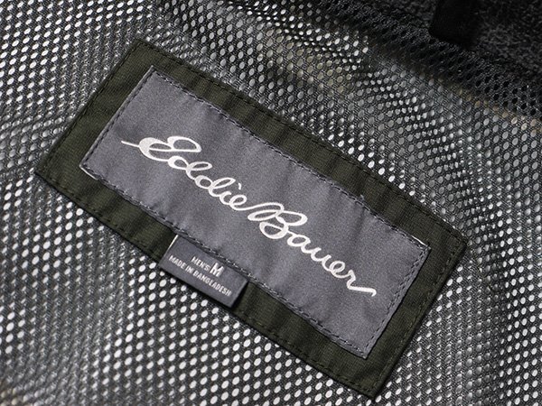 Eddie Bauer エディーバウアー フーデット ナイロンコート 正規品 フード収納 フラップポケット ナイロンジャケット Mサイズの画像2