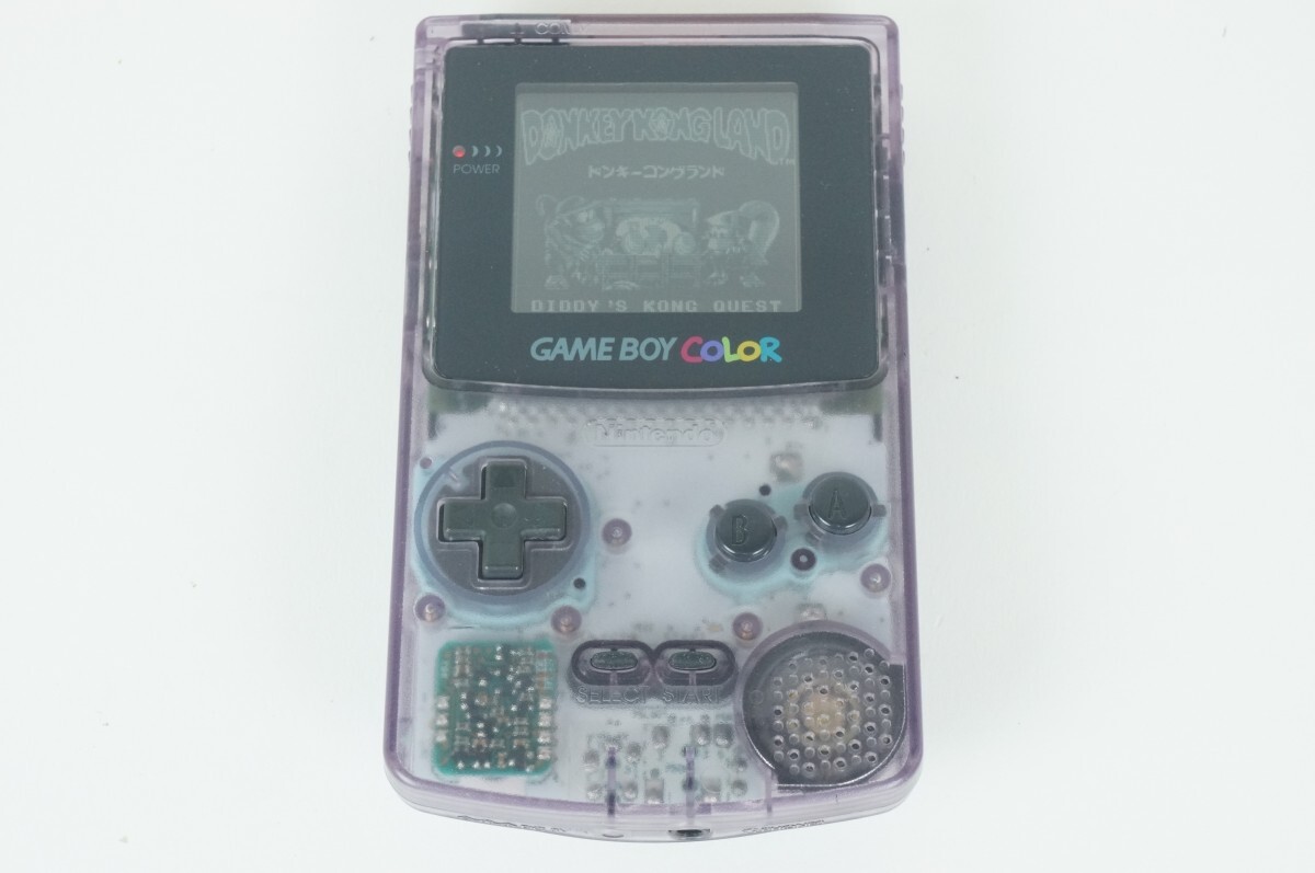 【動作品】 ゲームボーイ カラー クリアパープル 本体 Nintendo 任天堂 GBC 中古 4_画像1