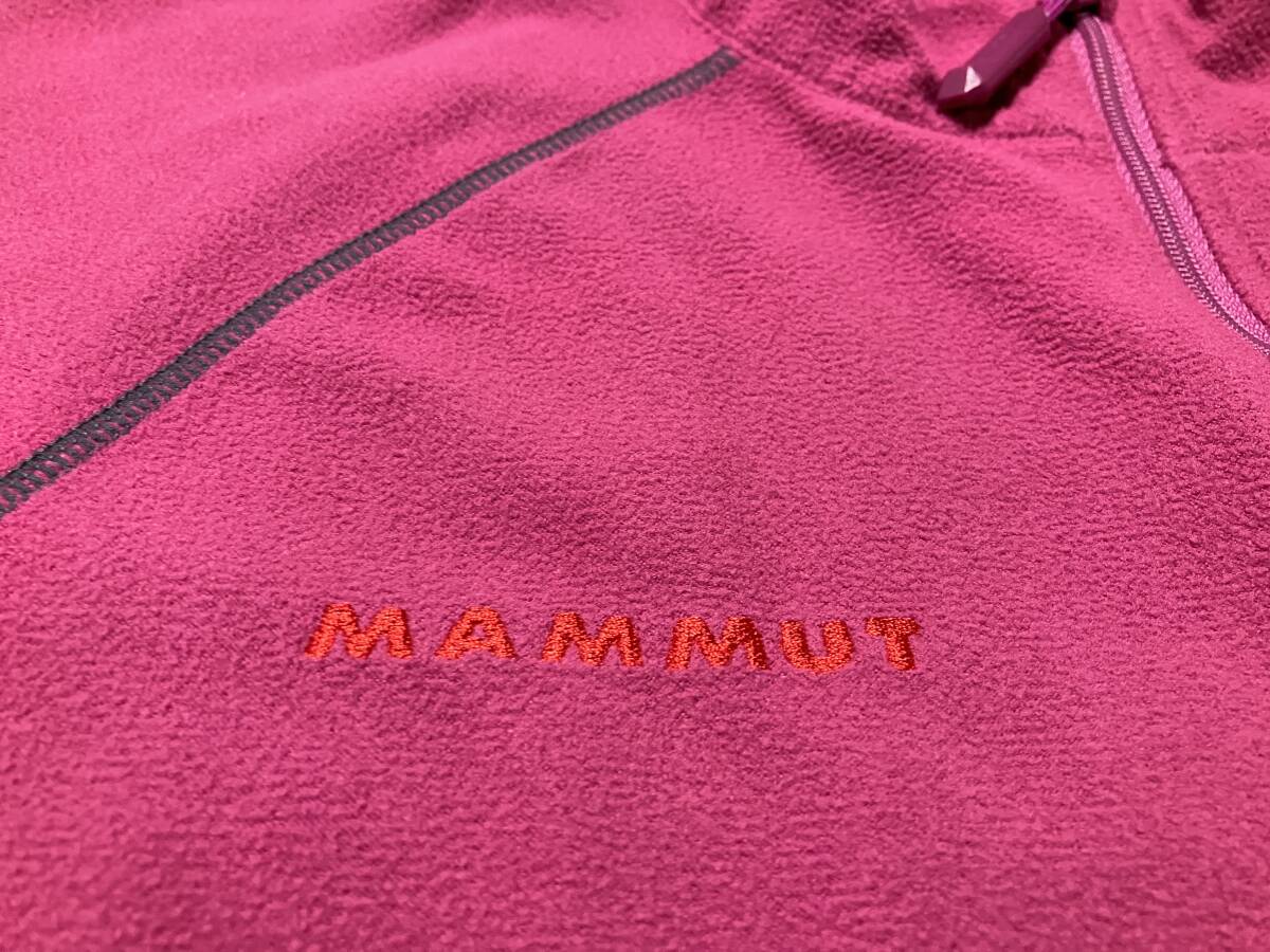 MAMMUT マムート 前ジップ フリースジャケット/ブルゾン 暗いピンクパープル×グレー asia/M europe/S USA/S 中古品の画像4