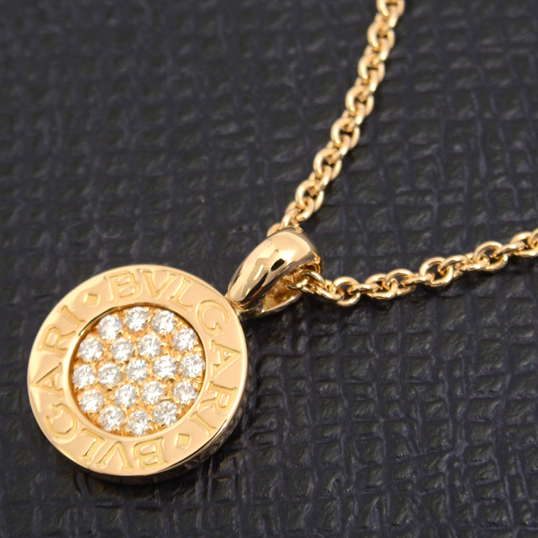 ブルガリ ネックレス レディース ブルガリブルガリ パヴェダイヤネックレス イエローゴールド BVLGARI 750YG 中古_画像7