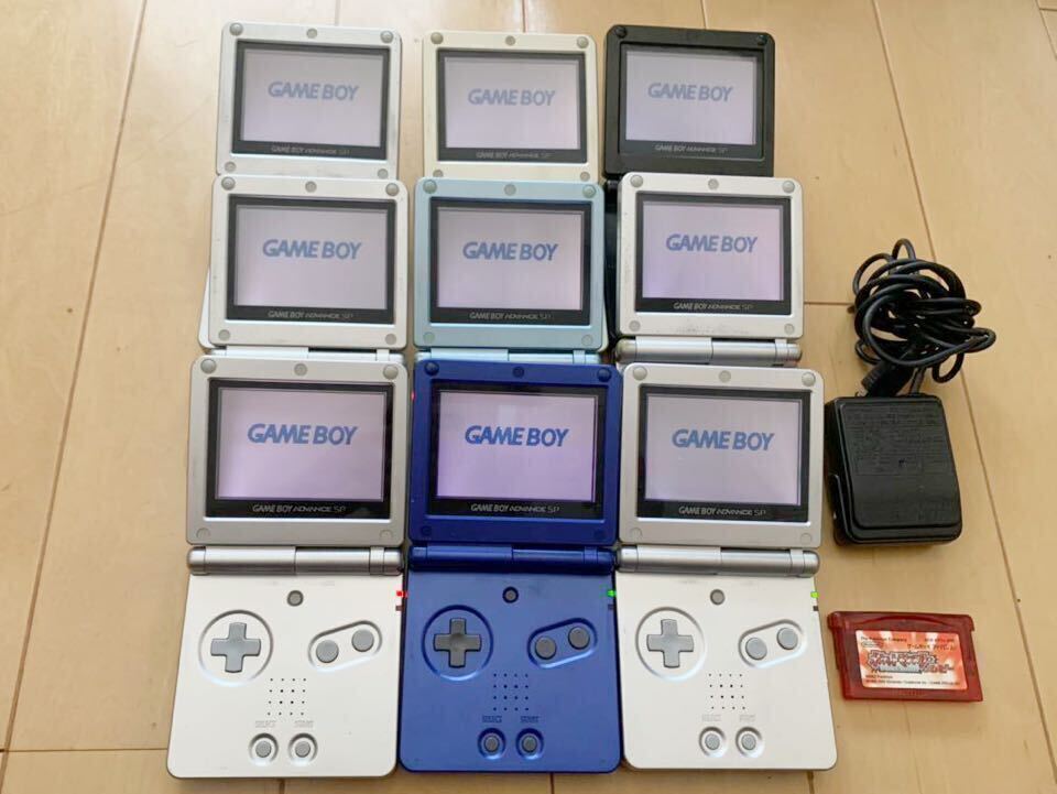 ゲームボーイアドバンス 9台 セット 動作確認済み GBA ADVANCE ソフト ポケットモンスター ルビー　ゲームボーイアドバンスSP 任天堂 ,_画像1