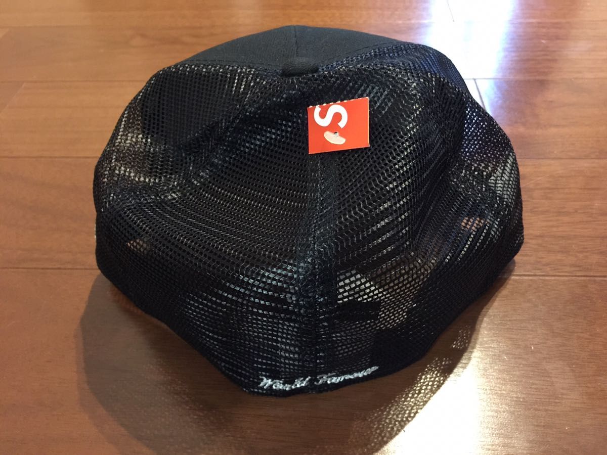 【新品未使用】23SS NEW ERA Supreme Mesh BOX LOGO キャップ 7 1/4 BLACK 黒