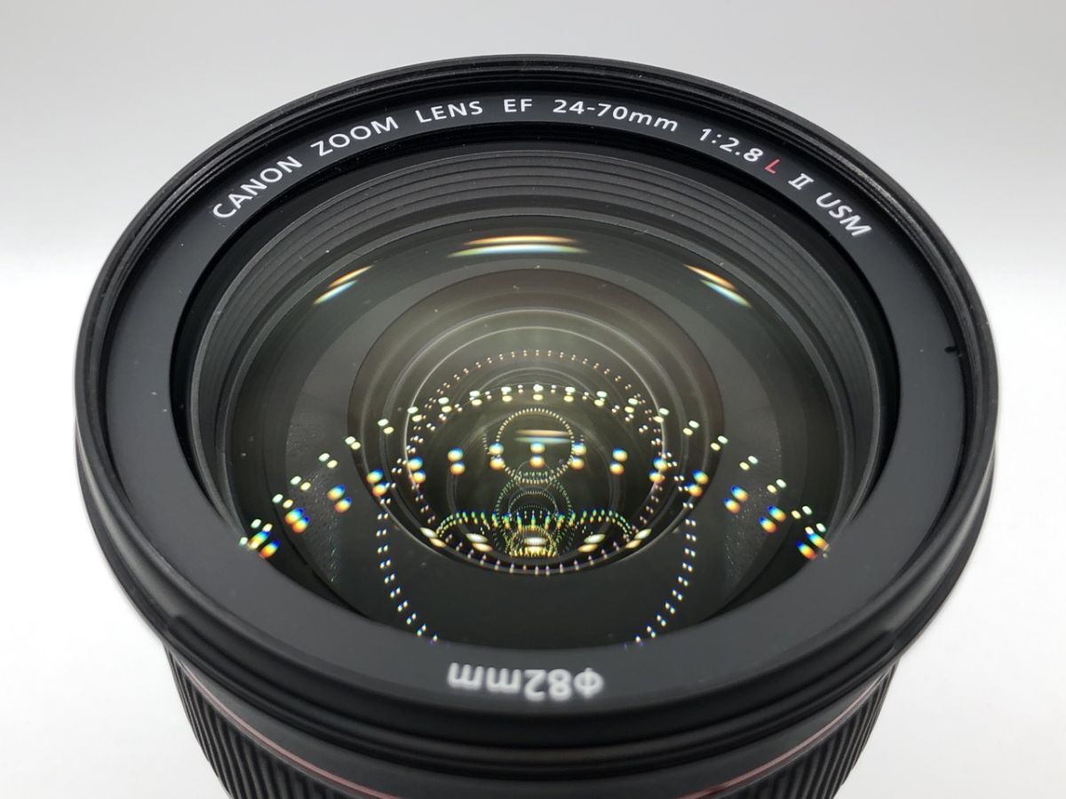 0401-137T⑳23376 レンズ Canon キャノン EF 24-70mm 1:2.8 L Ⅱ USM φ82mm ZOOM LENS ,フード EW-88C 一眼レフ カメラ 美品 レア 人気の画像3