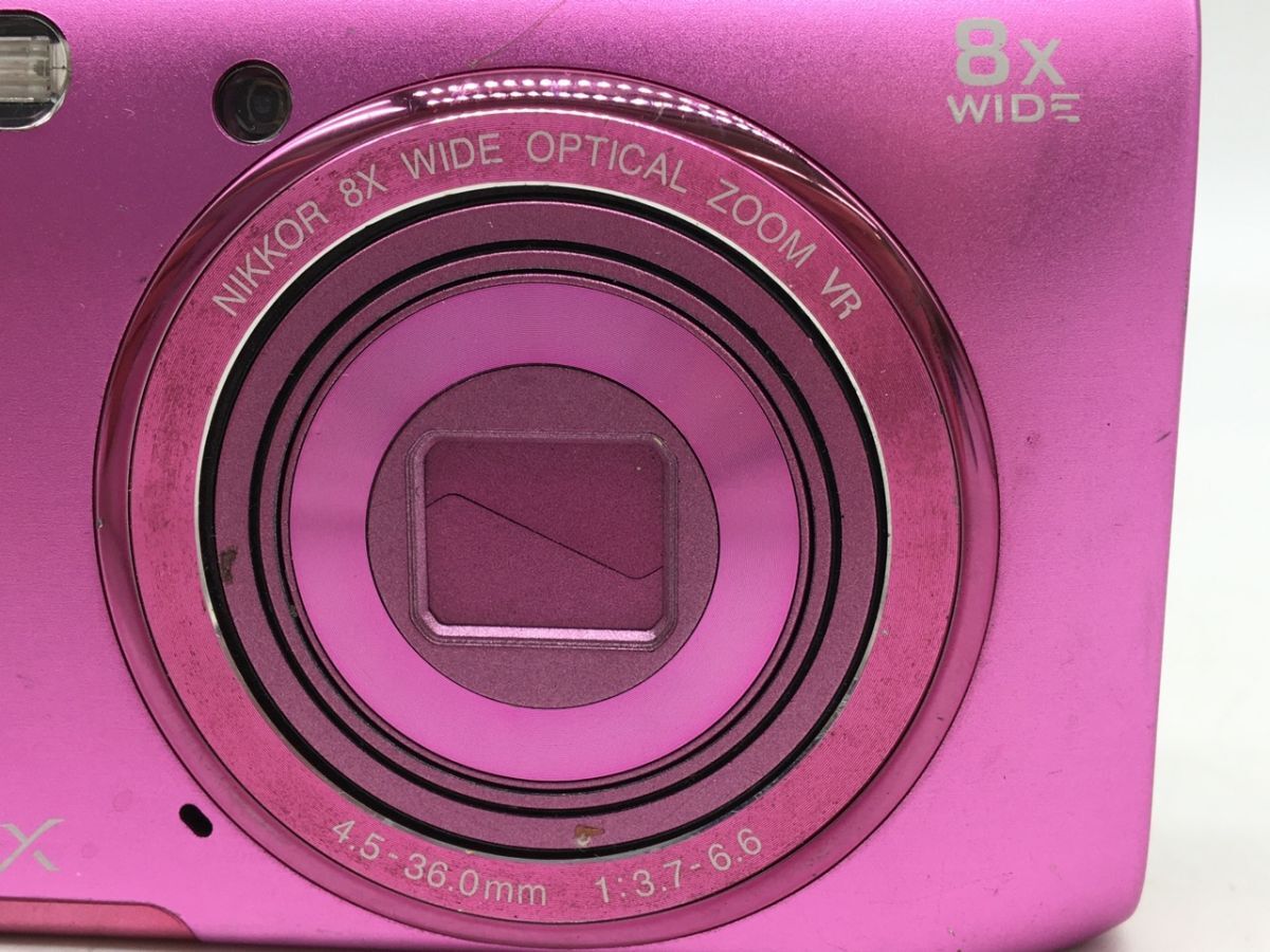 0402-506MK①22876 デジカメ 通電◯ Nikon ニコン COOLPIX クールピクス S3600 / レンズ 4.5-36.0mm 1:3.7-6.6 / 電化製品 ピンク_画像3