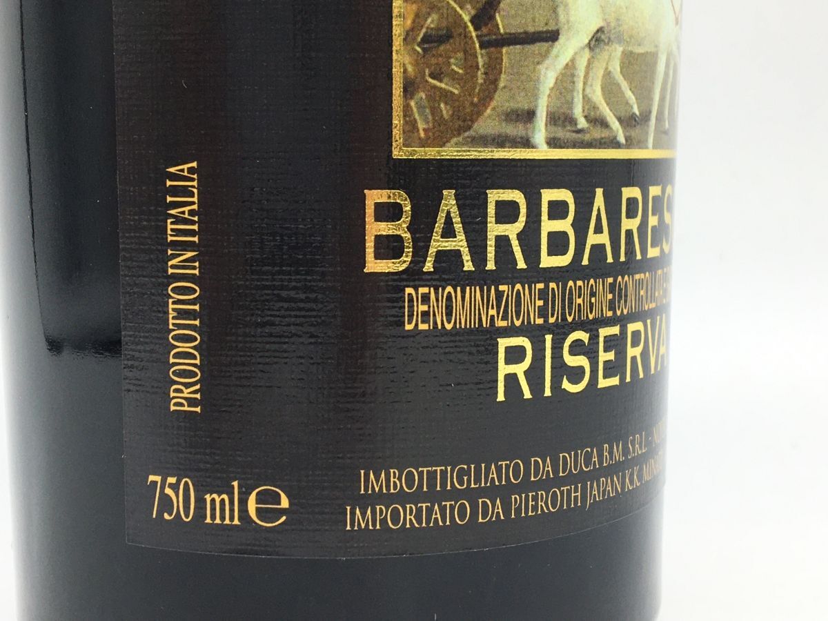 0420-008MK?5995 未開栓 お酒 750ml 14% Barbaresco Riserva バルバレスコ・リゼルヴァ DOCG ワイン 辛口の画像3