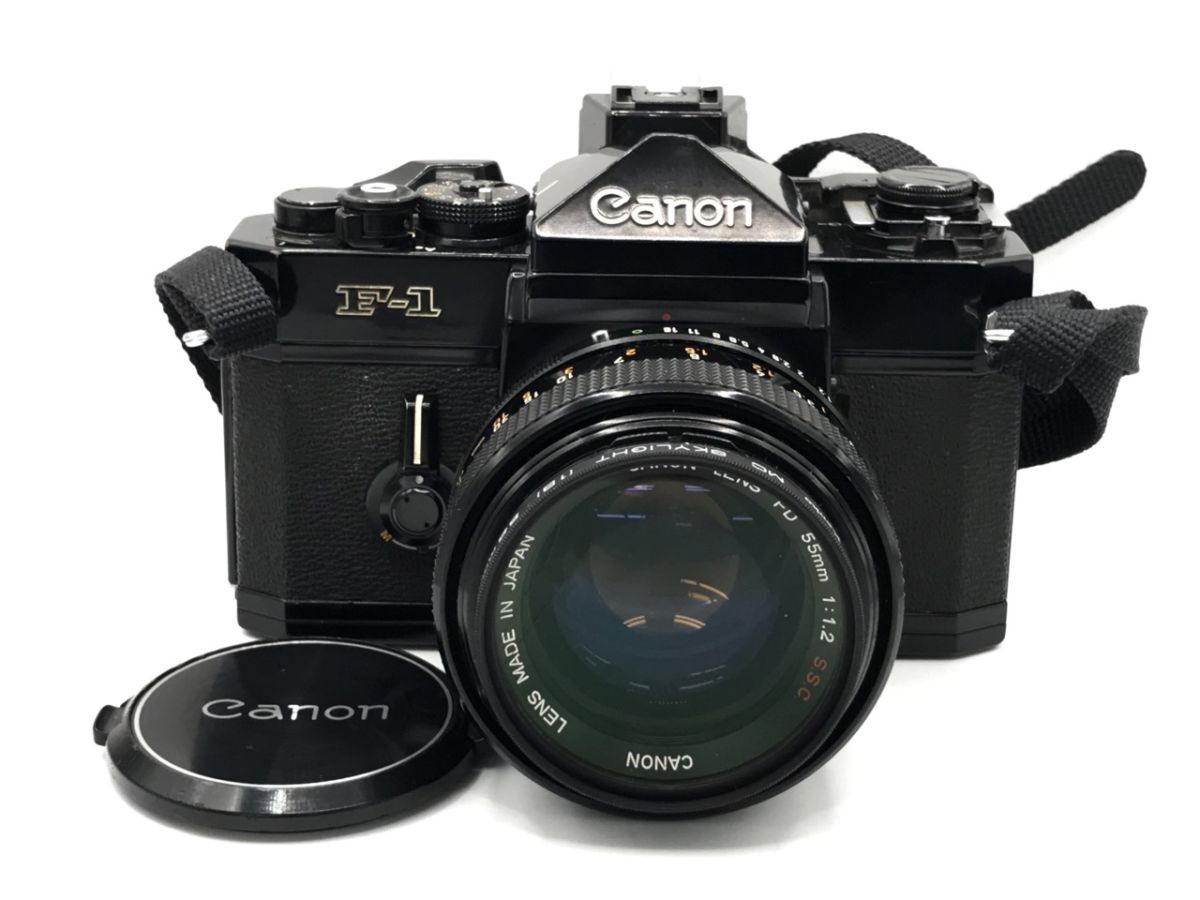 0403-113T⑨6113 フィルムカメラ CANON キャノン F-1 シャッター◯ レンズ FD 55mm 1:1.2 S.S.C. 人気 撮影機器の画像1