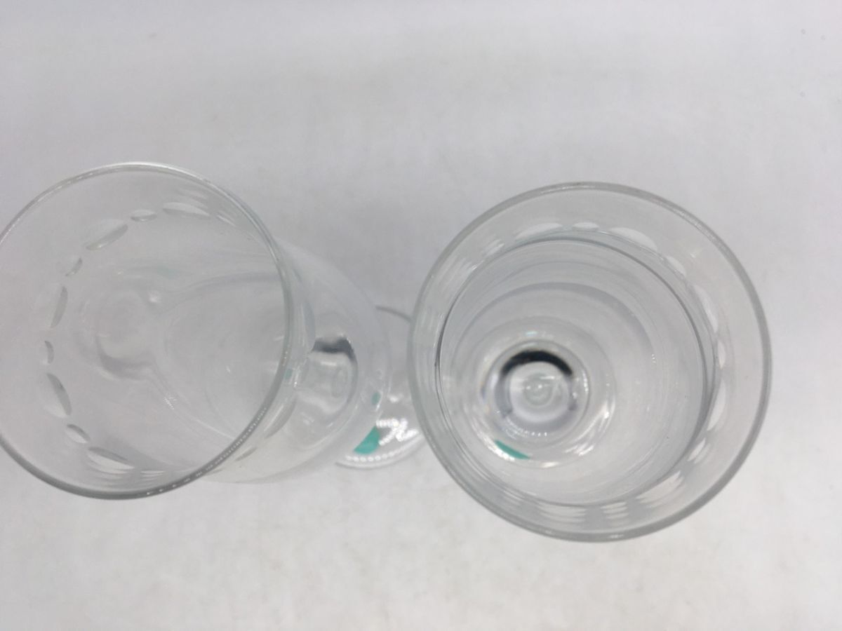 0402-226MK⑲23314 ガラス コップ グラス TIFFANY ティファニー / スウィング シャンパン 食器 透明 セット 高さ約20cm_画像6