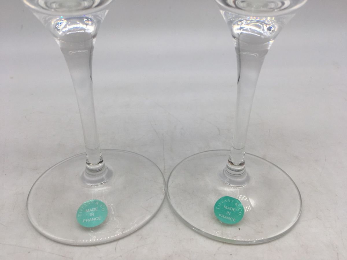 0402-226MK⑲23314 ガラス コップ グラス TIFFANY ティファニー / スウィング シャンパン 食器 透明 セット 高さ約20cm_画像7