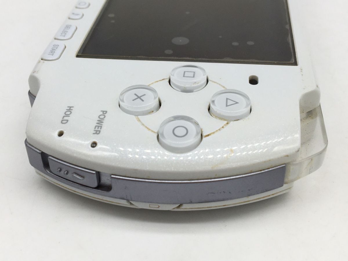 0501-503MKM23248 RP ゲーム機 本体のみ 通電動作未確認 PSP-3000 SONY ソニー ホワイト バッテリー無し ポータブル_画像5