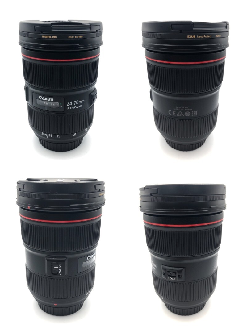 0401-137T⑳23376 レンズ Canon キャノン EF 24-70mm 1:2.8 L Ⅱ USM φ82mm ZOOM LENS ,フード EW-88C 一眼レフ カメラ 美品 レア 人気の画像8