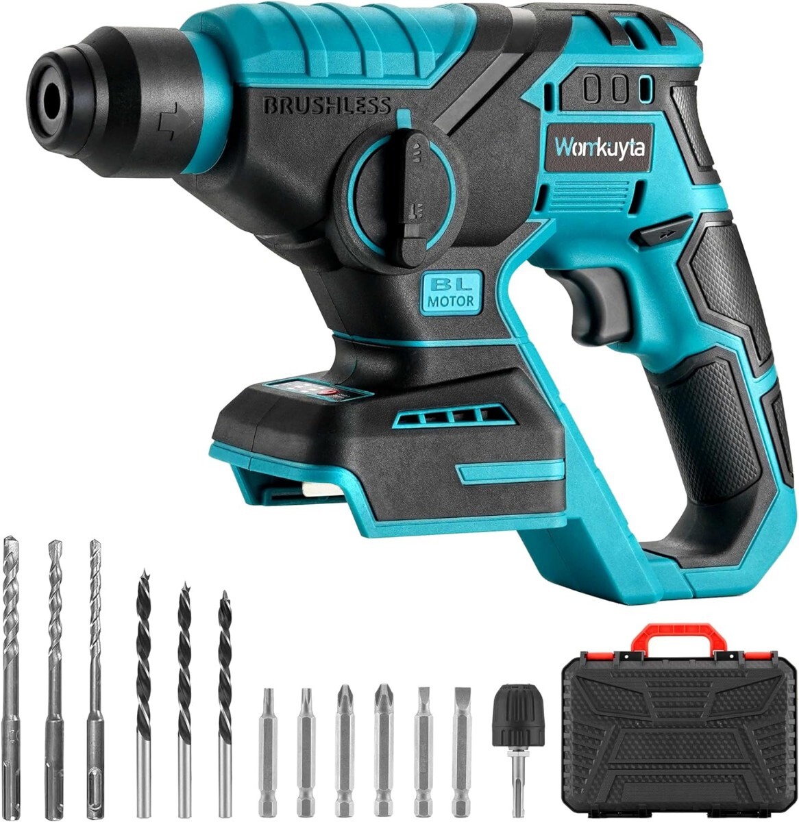 Womkuyta electro- type hammer drill 18V rechargeable drill strike . drill regular reversal both for Makita interchangeable 18V BL1830 BL1860 etc. new system correspondence receipt possible 